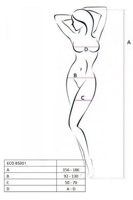 Bodystocking Passion Eco BS001 Червоний