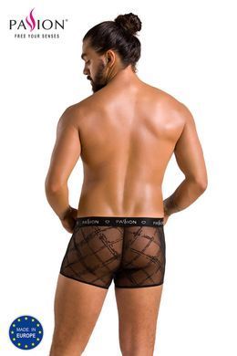 Мужские прозрачные боксеры Passion Short James S/M, черные, сетка