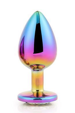 Dt21783 Райдужна анальна пробка GLEAMING LOVE MULTICOLOUR PLUG LARGE