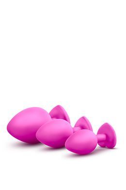 Набор анальных пробок LUXE BLING PLUGS TRAINING KIT PINK