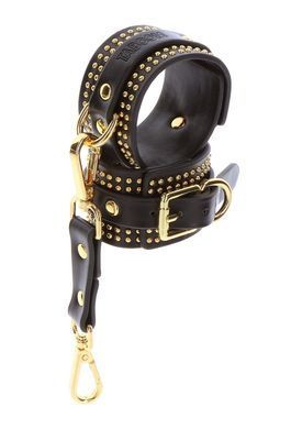 Наручники Taboom Vogue Studded Wrist Cuffs Set із веганської шкіри, чорні