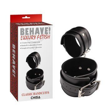 Наручники Behave Luxury Fetish Classic Hand Cuffs Chisa, Черный