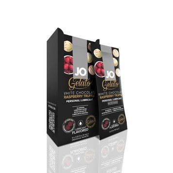 Набор лубрикантов Foil Display Box &ndash; JO Gelato - White Chocolate Raspberry &ndash; 12 x 10ml