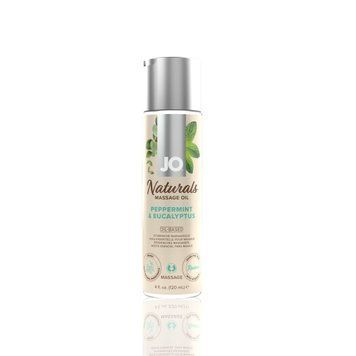 Массажное масло System JO &ndash; Naturals Massage Oil &ndash; Peppermint & Eucalyptus с натуральными эфирными м