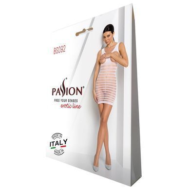 Бодистокинг-платье с открытой грудью Passion BS092 white