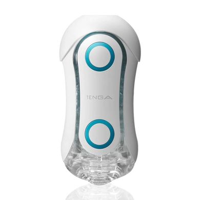 Мастурбатор Tenga FLIP ORB — Blue Rush, з можливістю зміни тиску та стимулювальними кульками всереди