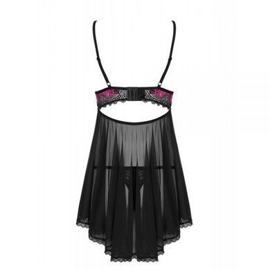 Бебидолл Obsessive Tulia babydoll & thong black L/XL