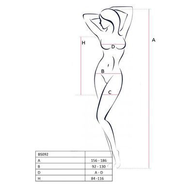 Бодистокинг-платье с открытой грудью Passion BS092 white
