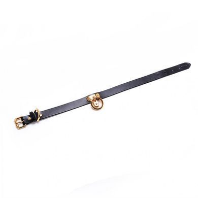 Нашийник-чокер з кільцем шкіряний Leather Cosplay Choker UPKO, розмір M