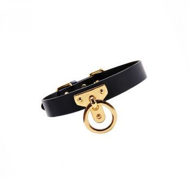 Нашийник-чокер з кільцем шкіряний Leather Cosplay Choker UPKO, розмір M