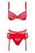 Комплект Obsessive Heartina 3 pcs set S/M S\M красный