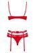 Комплект Obsessive Heartina 3 pcs set S/M S\M красный