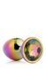 Dt21783 Райдужна анальна пробка GLEAMING LOVE MULTICOLOUR PLUG LARGE