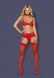 Комплект Obsessive Heartina 3 pcs set S/M S\M красный