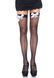 Leg Avenue Fishnet Thigh Highs With Bow OS Black & White