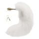 Металлическая анальная пробка Лисовый хвост LOCKINK SEVANDA White Fox-Tail