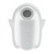 Вакуумний кліторальний стимулятор з вібрацією Satisfyer Glowing Ghost White, світиться в темряві
