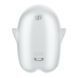 Вакуумний кліторальний стимулятор з вібрацією Satisfyer Glowing Ghost White, світиться в темряві