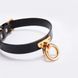 Нашийник-чокер з кільцем шкіряний Leather Cosplay Choker UPKO, розмір M