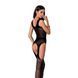 Бодістокінг Passion BS061 black, комбінезон, імітація панчох, Черный