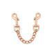 Поножья Liebe Seele Rose Gold Memory Ankle Cuffs, натуральная кожа, розовое золото