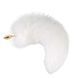 Металлическая анальная пробка Лисовый хвост LOCKINK SEVANDA White Fox-Tail