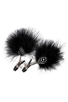 Зажимы для сосков с перьями GP FEATHER NIPPLE CLAMPS BLACK