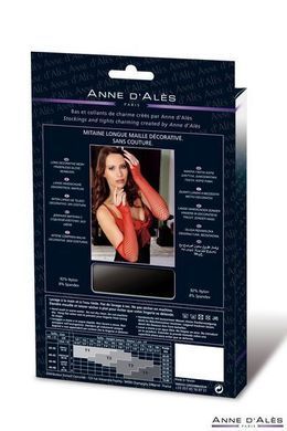 Мітенки сітка Anne De Ales Red, Червоний