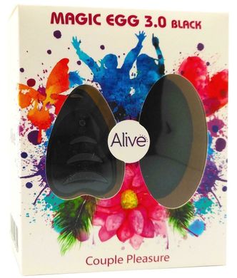 Віброяйце Alive Magic Egg 3.0 Black із пультом ДУ, Черный