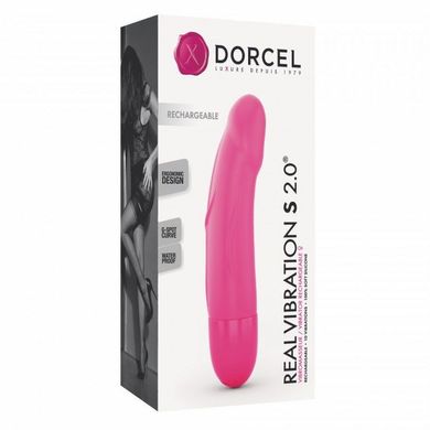 Вібратор Dorcel Real Vibration S Magenta 2.0, діаметр 3,7см, перезаряджається, для точки G, водостій