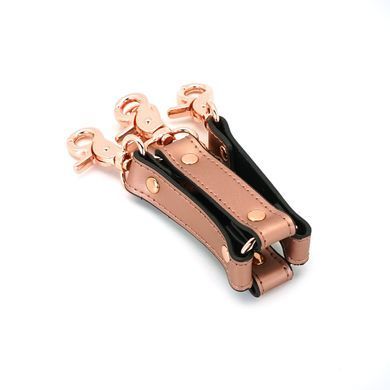 Хрестовина для фіксації Liebe Seele Rose Gold Memory Hog Tie, натуральна шкіра, рожеве золото