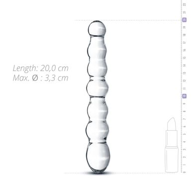 Стеклянный дилдо в виде бусин Gildo Glass Dildo No. 19