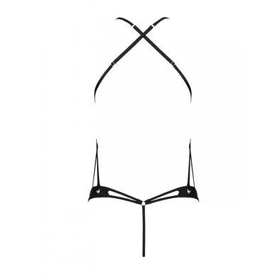 Боді з екошкіри з ремінцями та перфорацією Tamaris Body black S/M &mdash; Passion, Черный