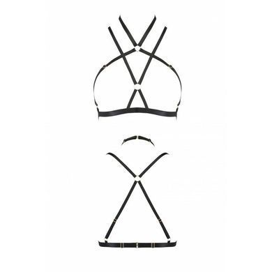 Портупея-стрепи Kelis Bra black XXL/XXXL &mdash; Passion Exclusive: трусики в комплекті