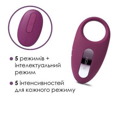 Ерекційне кільце з вібрацією та пультом ДК Svakom Winni Violet