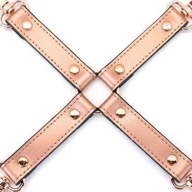 Хрестовина для фіксації Liebe Seele Rose Gold Memory Hog Tie, натуральна шкіра, рожеве золото