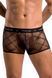 Мужские прозрачные боксеры Passion Short James XXL/XXXL, черные, сетка