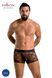 Мужские прозрачные боксеры Passion Short James XXL/XXXL, черные, сетка