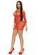 Сукня-сітка з сердечками Leg Avenue Heart net mini dress Red, зав&rsquo;язки, відкриті плечі, one size