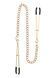 Затискачі на соски з ланцюжком Taboom Nipple Play Tweezers With Chain, золотисті