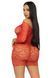 Сукня-сітка з сердечками Leg Avenue Heart net mini dress Red, зав&rsquo;язки, відкриті плечі, one size