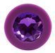 Анальна силіконова пробка з каменем You2Toys Colorful Joy Jewel, фіолетова, Medium