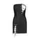 Мини-платье из экокожи CELINE CHEMISE black XXL/XXXL &mdash; Passion: шнуровка, трусики в комплекте