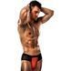 Чоловічі трусики з червоним гульфіком Passion 007 THONG red L/XL, Червоний