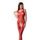 Бодистокинг Passion BS061 red, комбинезон, имитация чулок, Красный