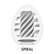 Мастурбатор-яйце Tenga Egg Spiral, щільний TPE, пробник лубриканту 5 мл
