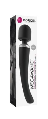 Потужний вібромасажер Dorcel Megawand Black який перезаряджається, 160 режимів, Черный