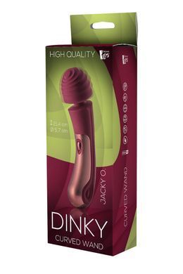 Вібратор мікрофон Dream Toys Dinky Curved Wand Jacky O бордовий