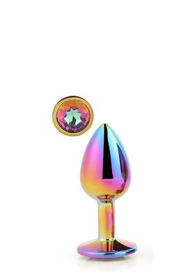 DT21781 Радужная анальная пробка GLEAMING LOVE MULTICOLOUR PLUG SMALL