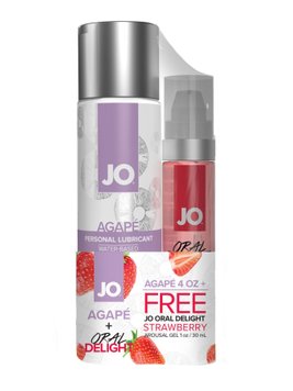 Комплект System JO GWP — Agape 120 ml & Oral Delight — Strawberry 30 мл